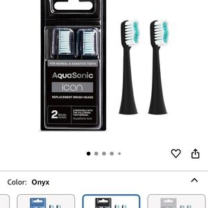 AquaSonic Icon Replacement Brush Heads - Black